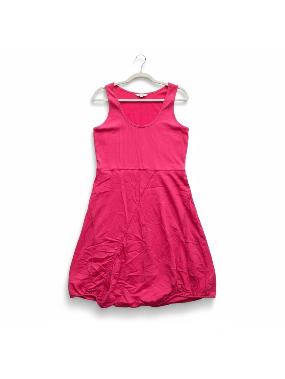 Sandwich Pink Cotton Bubble Hem Midi Dress Sleeveless Tank M - Picture 3 of 11